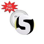 Number five 1.75  Buttons (100 pack) 