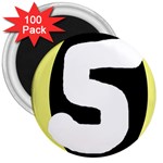 Number five 3  Magnets (100 pack)