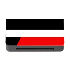 Red, White And Black Abstraction Memory Card Reader With Cf by Valentinaart