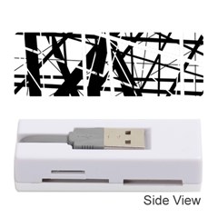 Black And White Abstract Design Memory Card Reader (stick)  by Valentinaart