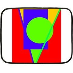 Colorful Geometric Design Fleece Blanket (mini) by Valentinaart
