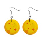 Abstract sun Mini Button Earrings