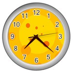 Abstract sun Wall Clocks (Silver) 