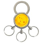 Abstract sun 3-Ring Key Chains