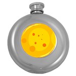 Abstract sun Round Hip Flask (5 oz)