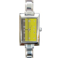 Green Elegant Lines Rectangle Italian Charm Watch by Valentinaart