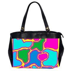 Colorful Abstract Design Office Handbags (2 Sides)  by Valentinaart