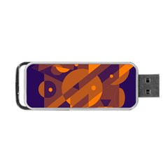 Blue And Orange Abstract Design Portable Usb Flash (one Side) by Valentinaart