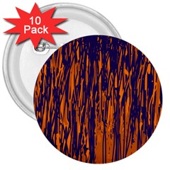 Blue And Orange Pattern 3  Buttons (10 Pack)  by Valentinaart