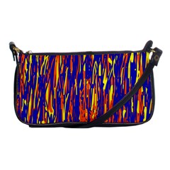 Orange, Blue And Yellow Pattern Shoulder Clutch Bags by Valentinaart