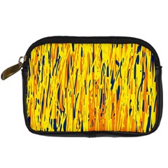 Yellow Pattern Digital Camera Cases by Valentinaart