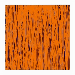 Orange Pattern Medium Glasses Cloth (2-side) by Valentinaart