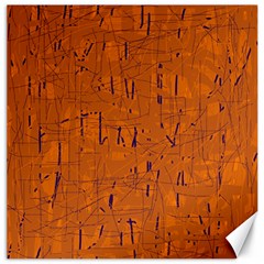 Orange Pattern Canvas 20  X 20   by Valentinaart