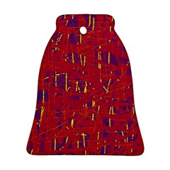 Red And Blue Pattern Bell Ornament (2 Sides) by Valentinaart