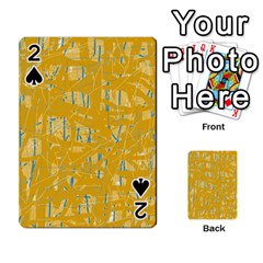 Yellow Pattern Playing Cards 54 Designs  by Valentinaart