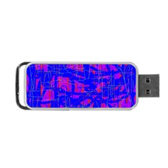 Blue Pattern Portable Usb Flash (two Sides) by Valentinaart