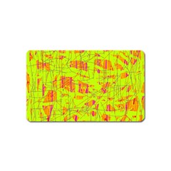Yellow And Orange Pattern Magnet (name Card) by Valentinaart