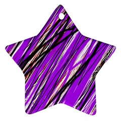 Purple Pattern Star Ornament (two Sides)  by Valentinaart