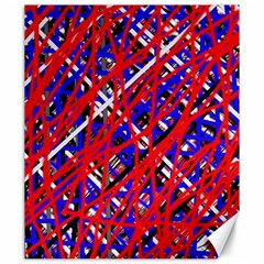 Red And Blue Pattern Canvas 20  X 24   by Valentinaart