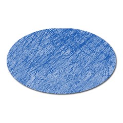 Blue Pattern Oval Magnet by Valentinaart