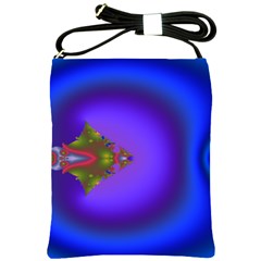 Into The Blue Fractal Shoulder Sling Bags