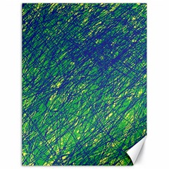 Green Pattern Canvas 18  X 24   by Valentinaart