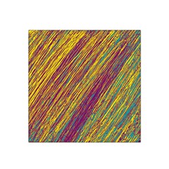 Yellow, Purple And Green Van Gogh Pattern Satin Bandana Scarf by Valentinaart