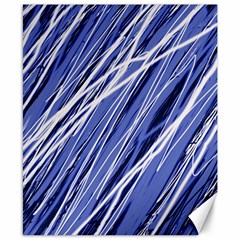 Blue Elegant Pattern Canvas 8  X 10  by Valentinaart