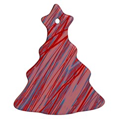 Pink And Red Decorative Pattern Ornament (christmas Tree)