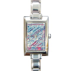 Colorful Pattern Rectangle Italian Charm Watch by Valentinaart