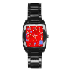 Red Sky Stainless Steel Barrel Watch by Valentinaart