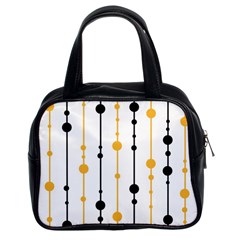 Yellow, Black And White Pattern Classic Handbags (2 Sides) by Valentinaart