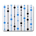 Blue, white and black pattern Large Mousepads