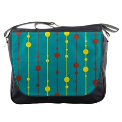 Green, Yellow And Red Pattern Messenger Bags by Valentinaart