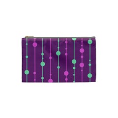 Purple And Green Pattern Cosmetic Bag (small) 