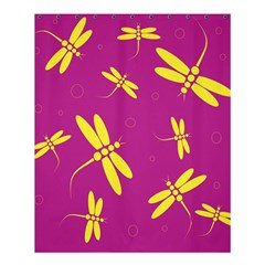 Purple And Yellow Dragonflies Pattern Shower Curtain 60  X 72  (medium)  by Valentinaart