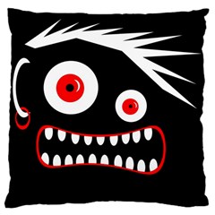 Crazy Monster Large Cushion Case (two Sides) by Valentinaart