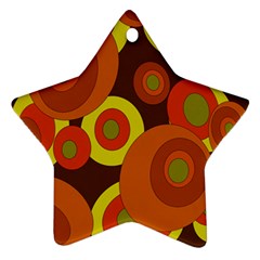 Orange Pattern Star Ornament (two Sides)  by Valentinaart