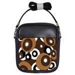 Brown pattern Girls Sling Bags