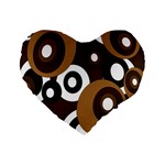 Brown pattern Standard 16  Premium Heart Shape Cushions