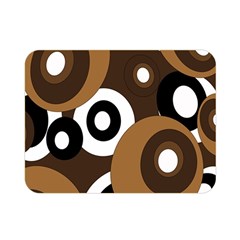 Brown Pattern Double Sided Flano Blanket (mini)  by Valentinaart