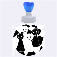 Chess Pieces Rubber Round Stamps (large)