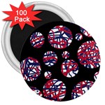 Colorful decorative pattern 3  Magnets (100 pack)