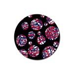 Colorful decorative pattern Rubber Round Coaster (4 pack) 