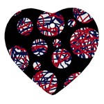 Colorful decorative pattern Heart Ornament (2 Sides)