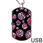 Colorful decorative pattern Dog Tag USB Flash (One Side)
