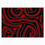 Red and black abstraction Large Glasses Cloth (2-Side) Back