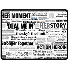 Hillary 2016 Historic Headlines Fleece Blanket (large) 