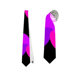 Purple Flowers Neckties (two Side)  by Valentinaart