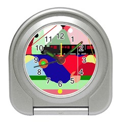 Abstract Train Travel Alarm Clocks by Valentinaart